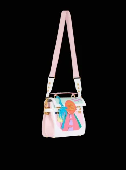 Women Balmain B-Buzz 23 Calfskin And Postcard Patchwork Bag