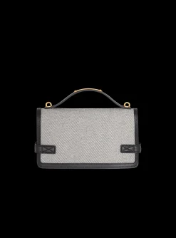 Women Balmain B-Buzz 24 Canvas And Leather Bag