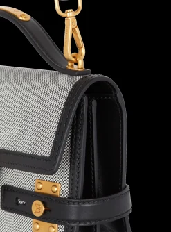 Women Balmain B-Buzz 24 Canvas And Leather Bag