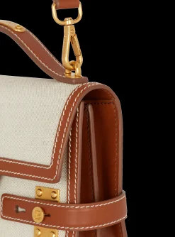 Women Balmain B-Buzz 24 Canvas And Leather Bag