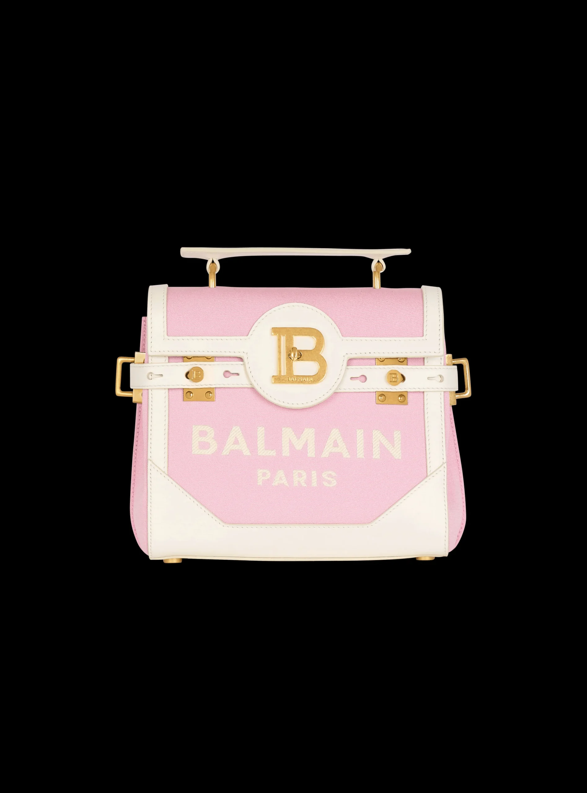 Women Balmain B-Buzz 23 Canvas And Leather Bag