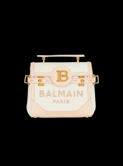 Women Balmain B-Buzz 23 Canvas And Leather Bag