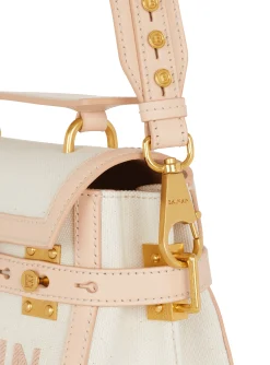 Women Balmain B-Buzz 23 Canvas And Leather Bag