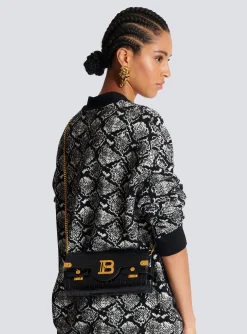 Women Balmain B-Buzz 23 Clutch In Crocodile-print Leather