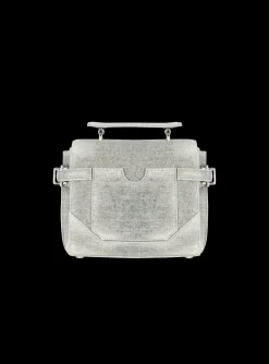 Women Balmain B-Buzz 23 Faded denim Bag