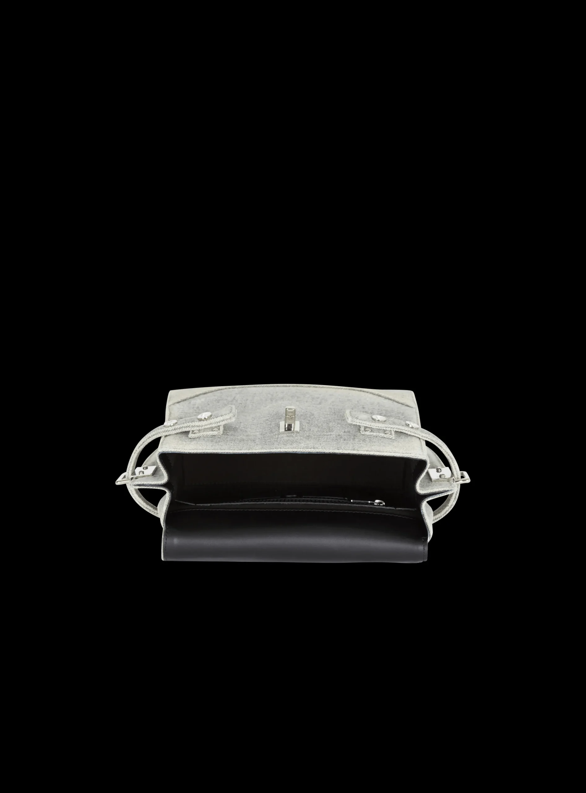 Women Balmain B-Buzz 23 Faded denim Bag