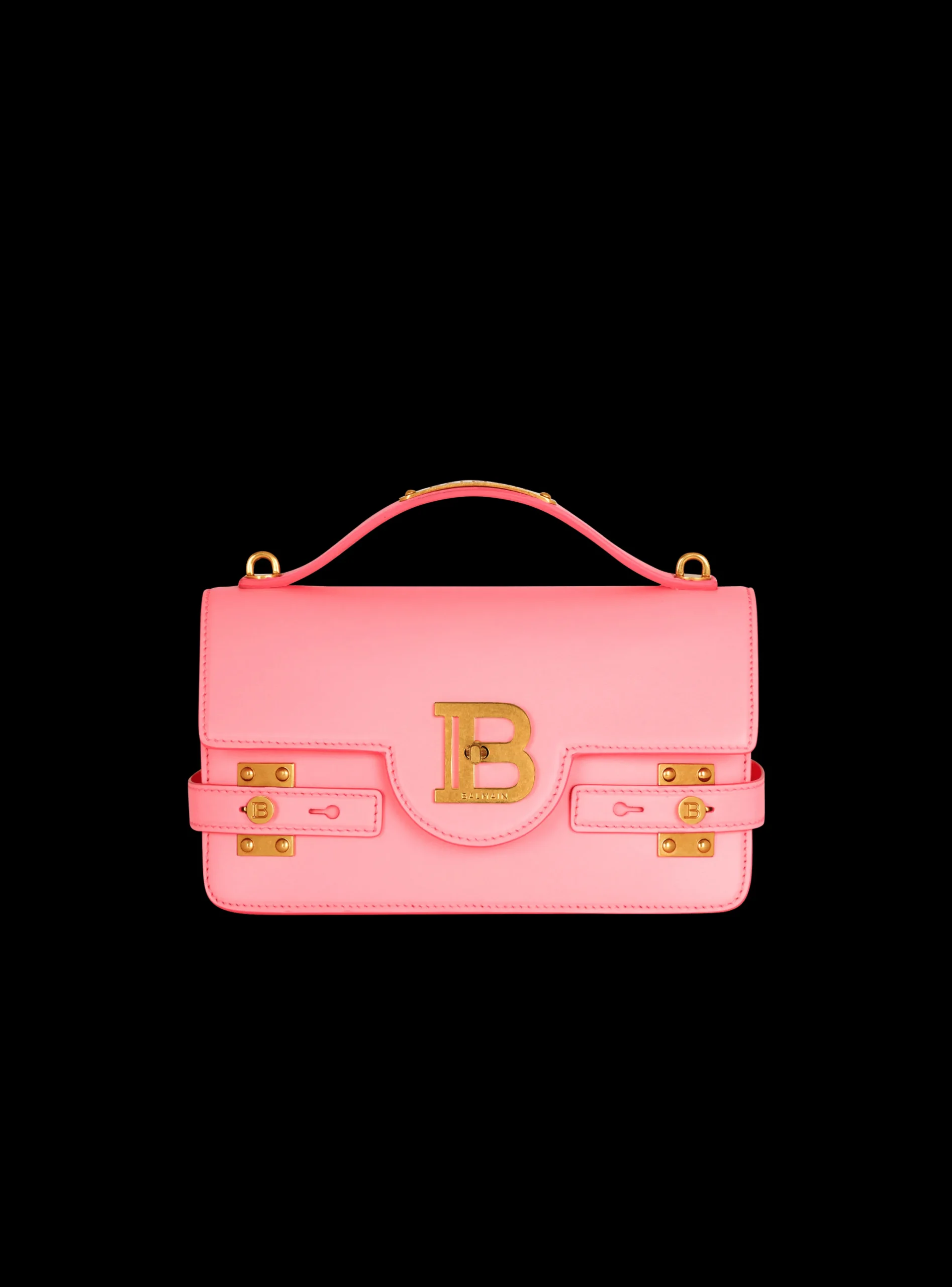 Women Balmain B-Buzz 24 Grained Leather Bag