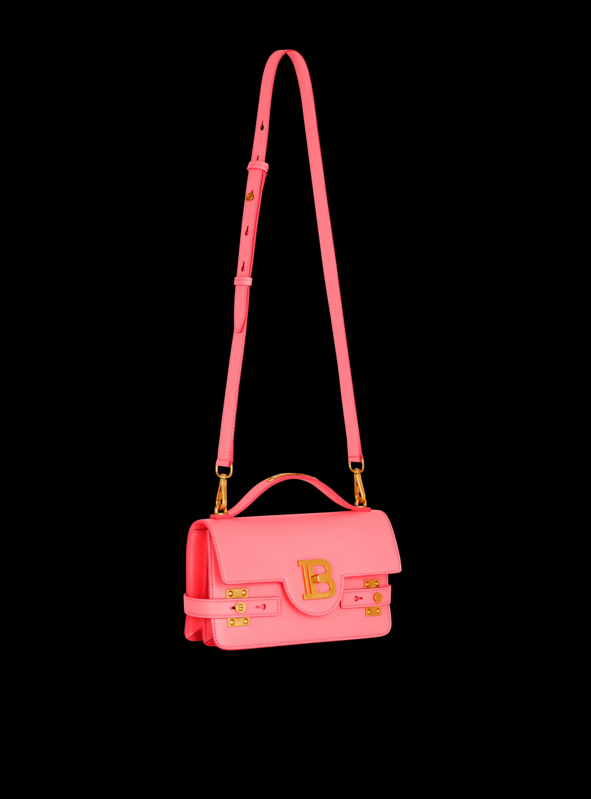Women Balmain B-Buzz 24 Grained Leather Bag