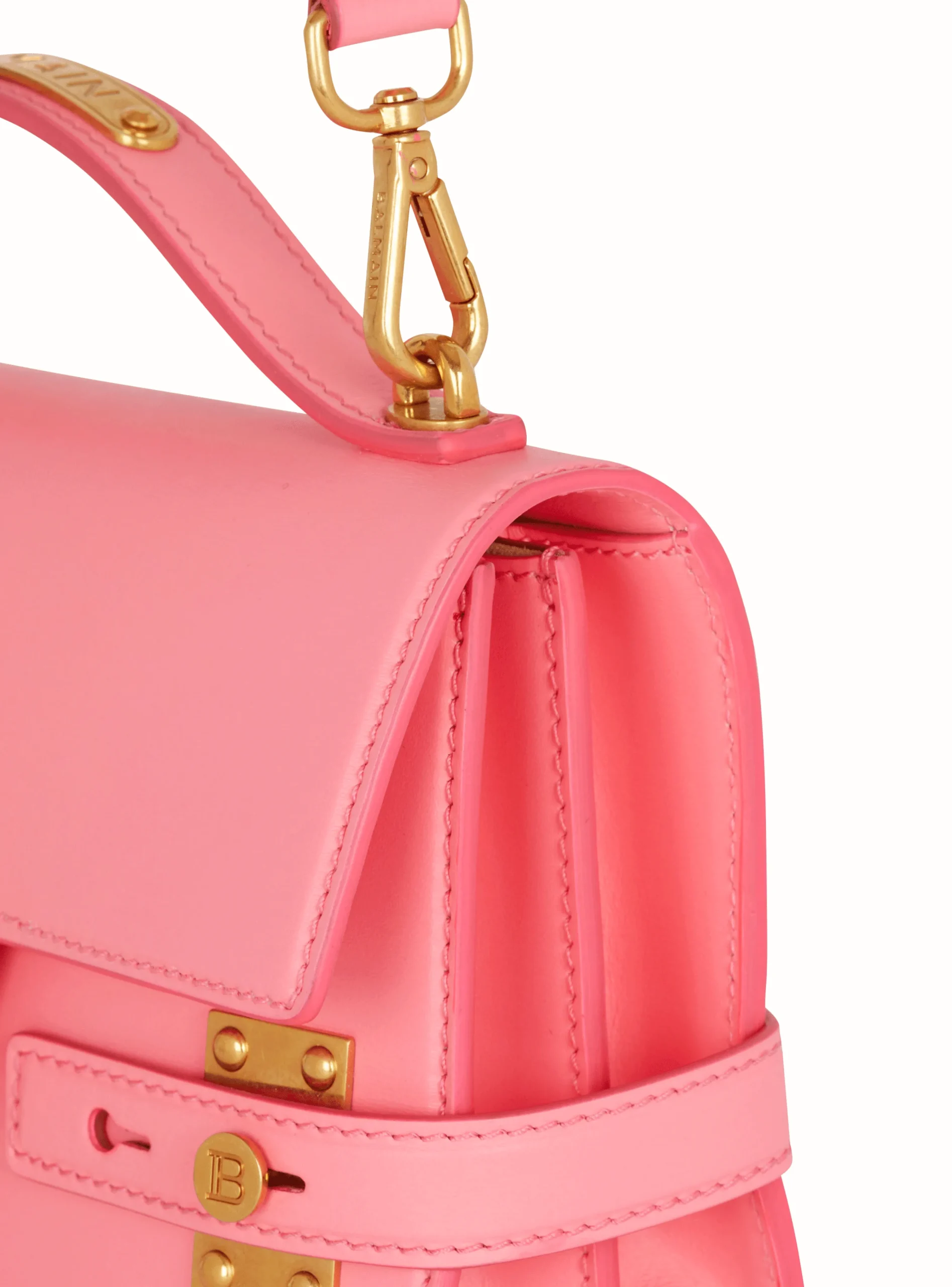 Women Balmain B-Buzz 24 Grained Leather Bag