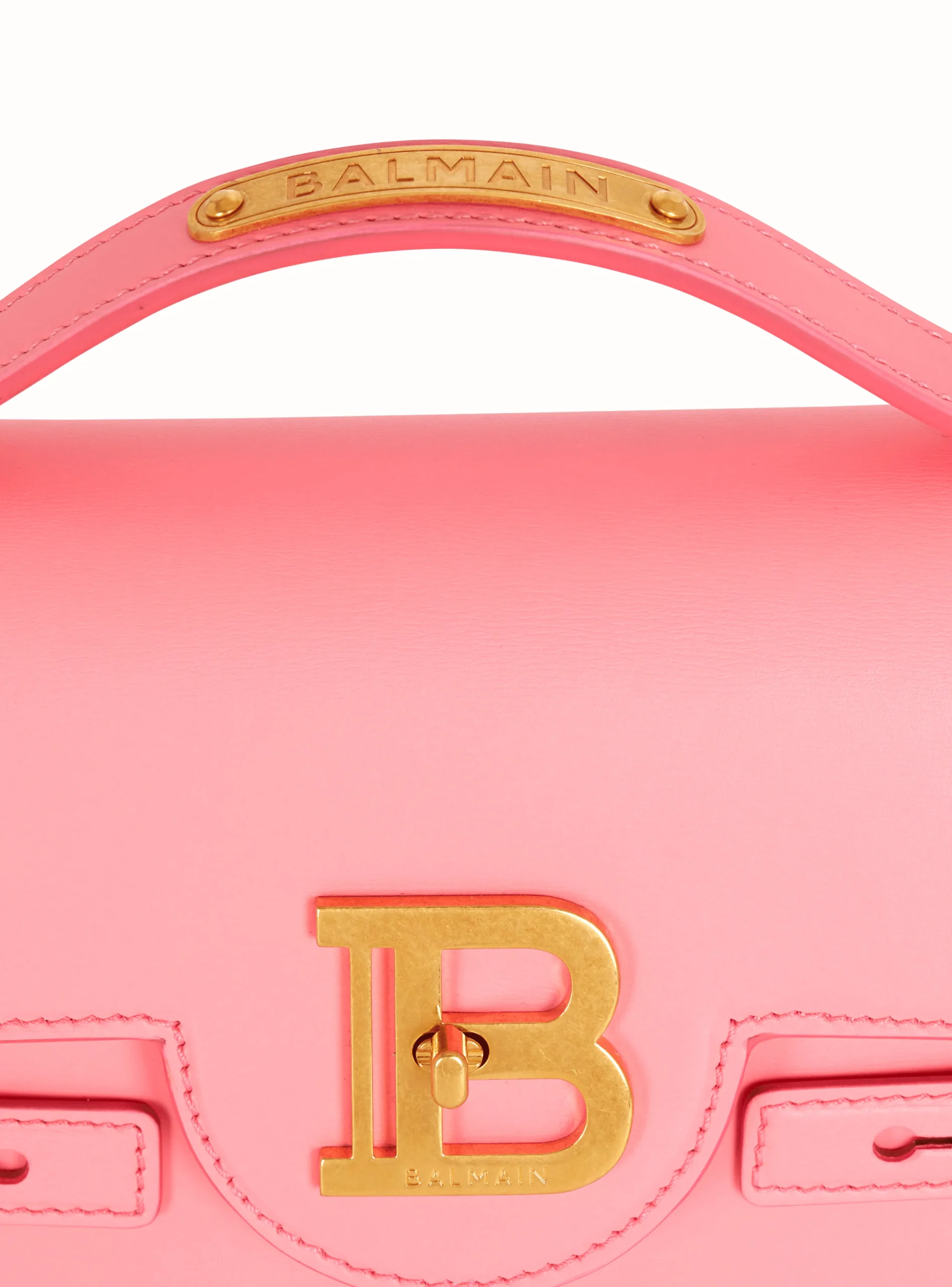 Women Balmain B-Buzz 24 Grained Leather Bag