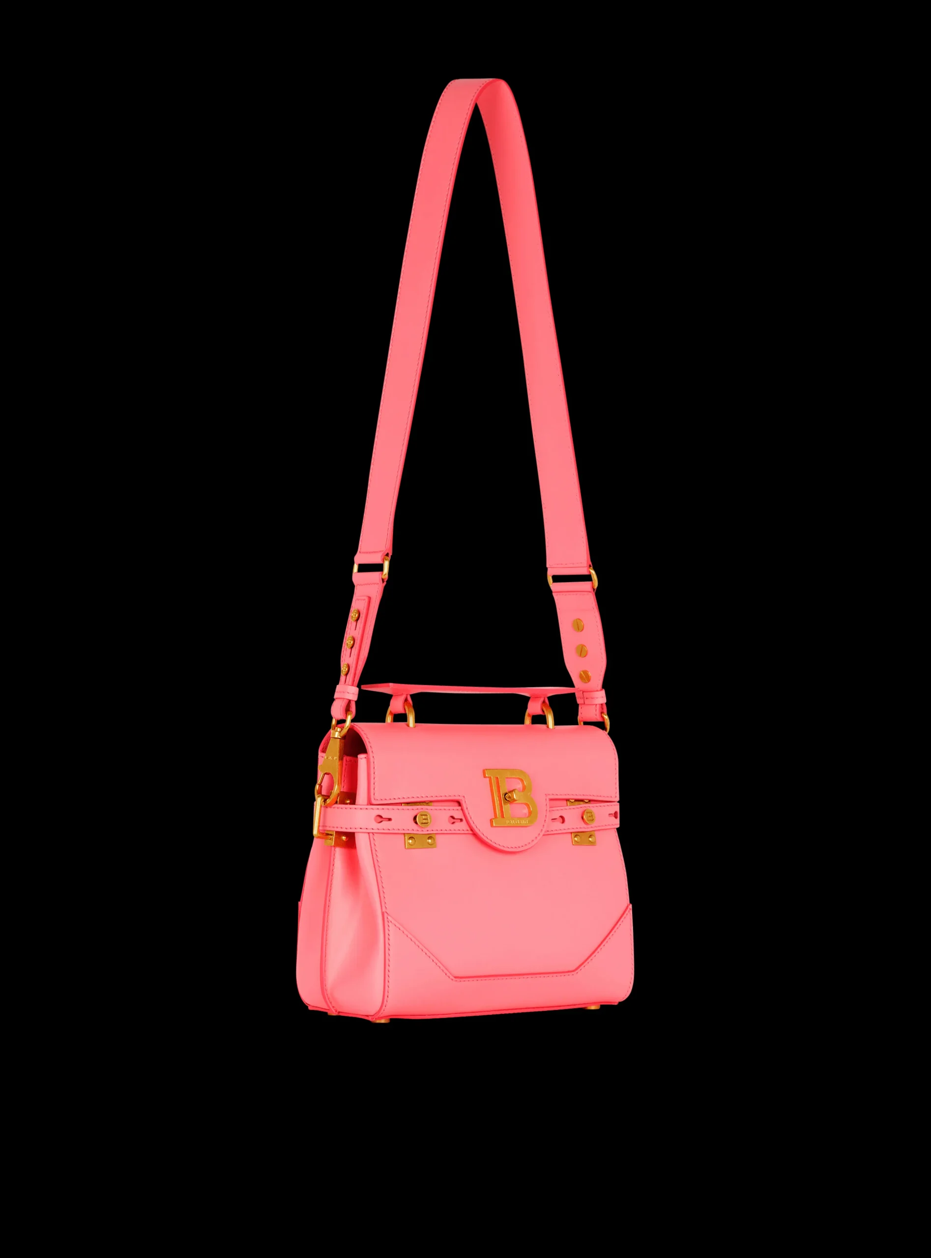Women Balmain B-Buzz 23 Grained Leather Bag