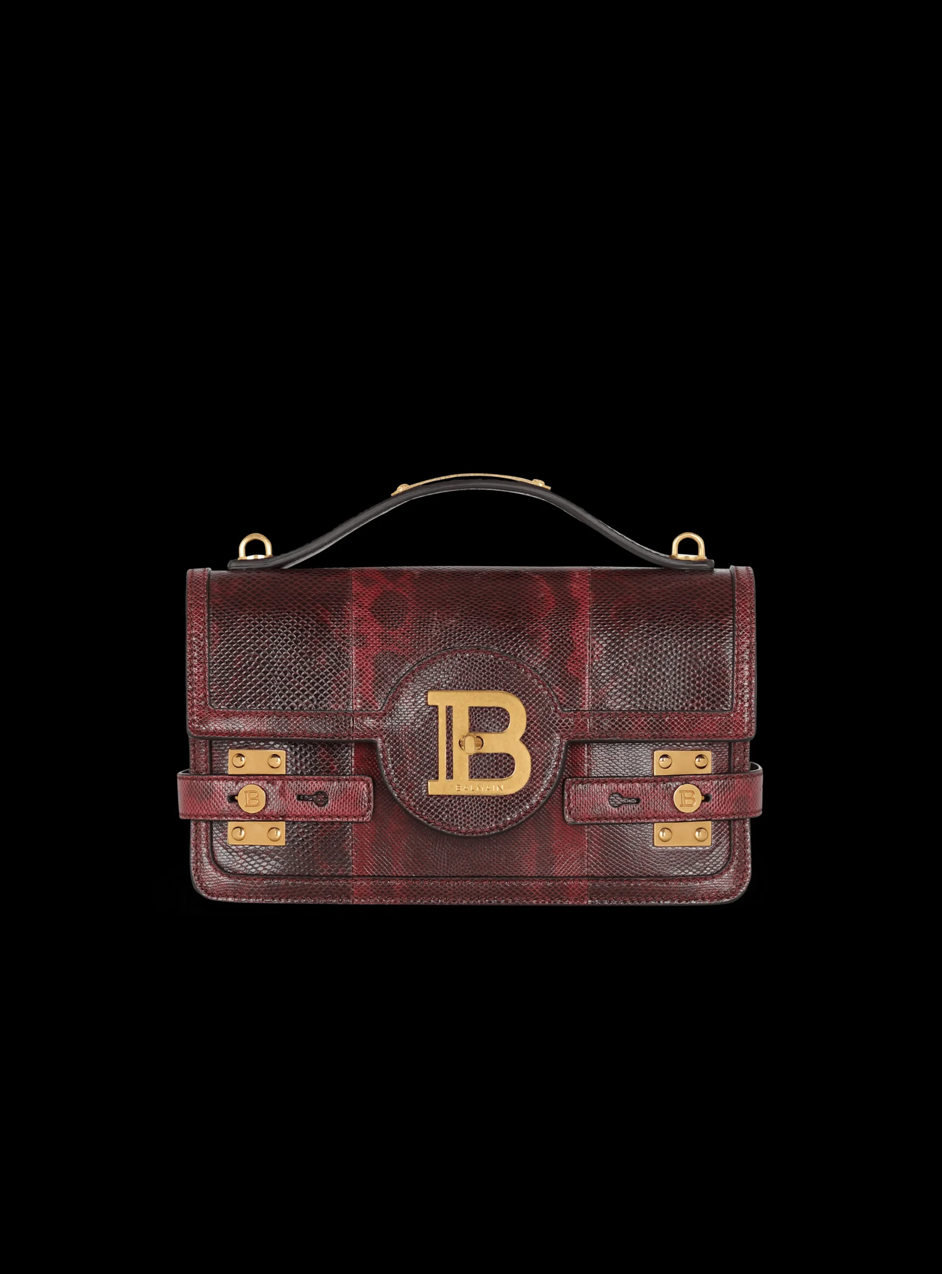 Women Balmain B-Buzz 24 Karung Leather Bag