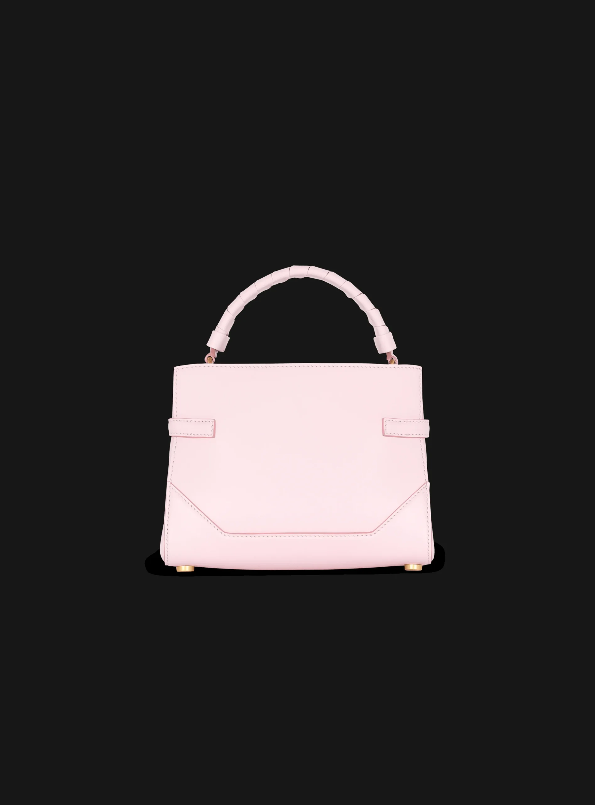Women Balmain B-Buzz 22 Leather Top-handle Bag