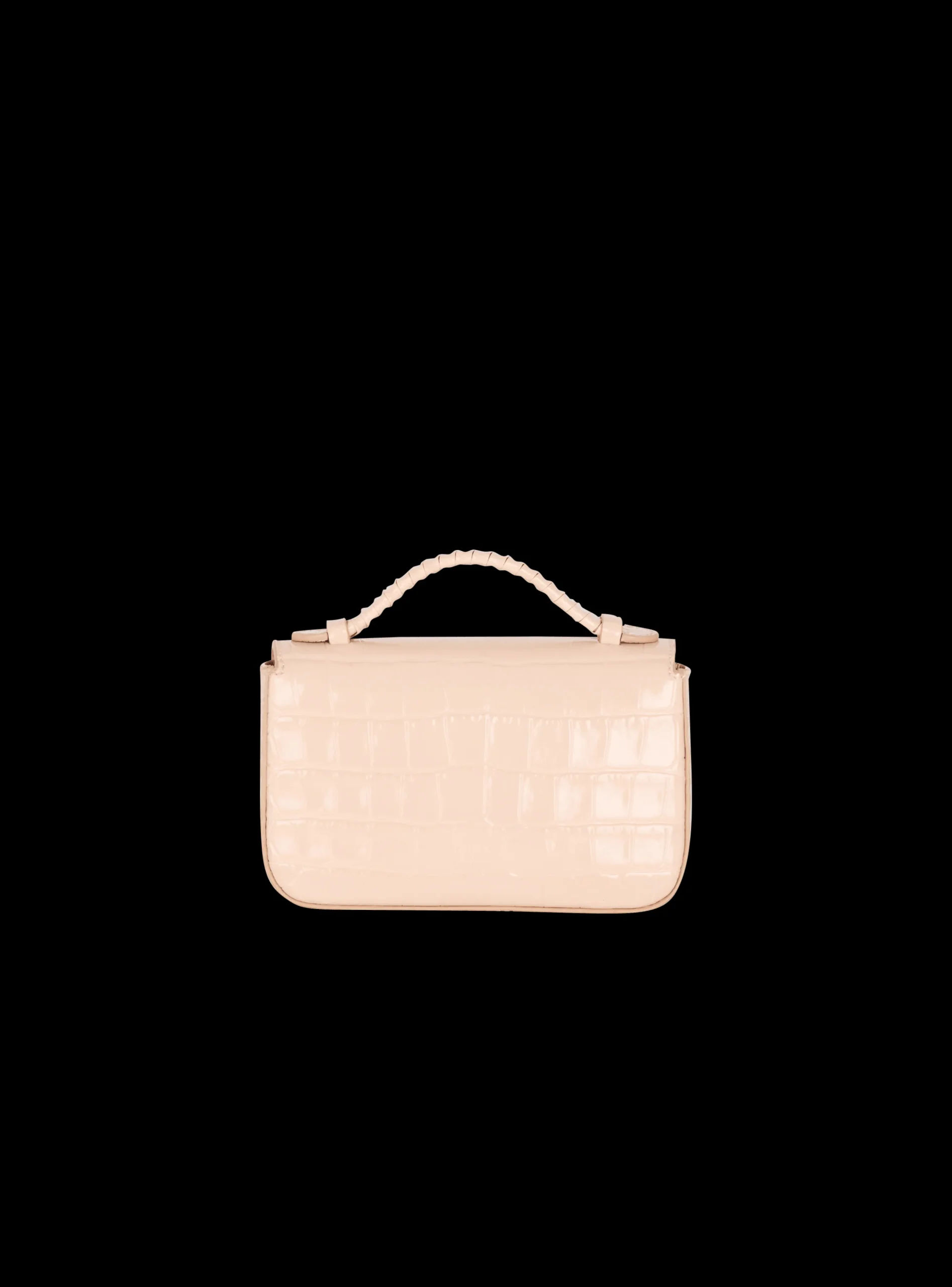 Balmain B-Buzz 17 Mini Bag In Crocodile-embossed Calfskin