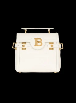 Women Balmain B-Buzz 23 Monogram Grained Leather Bag