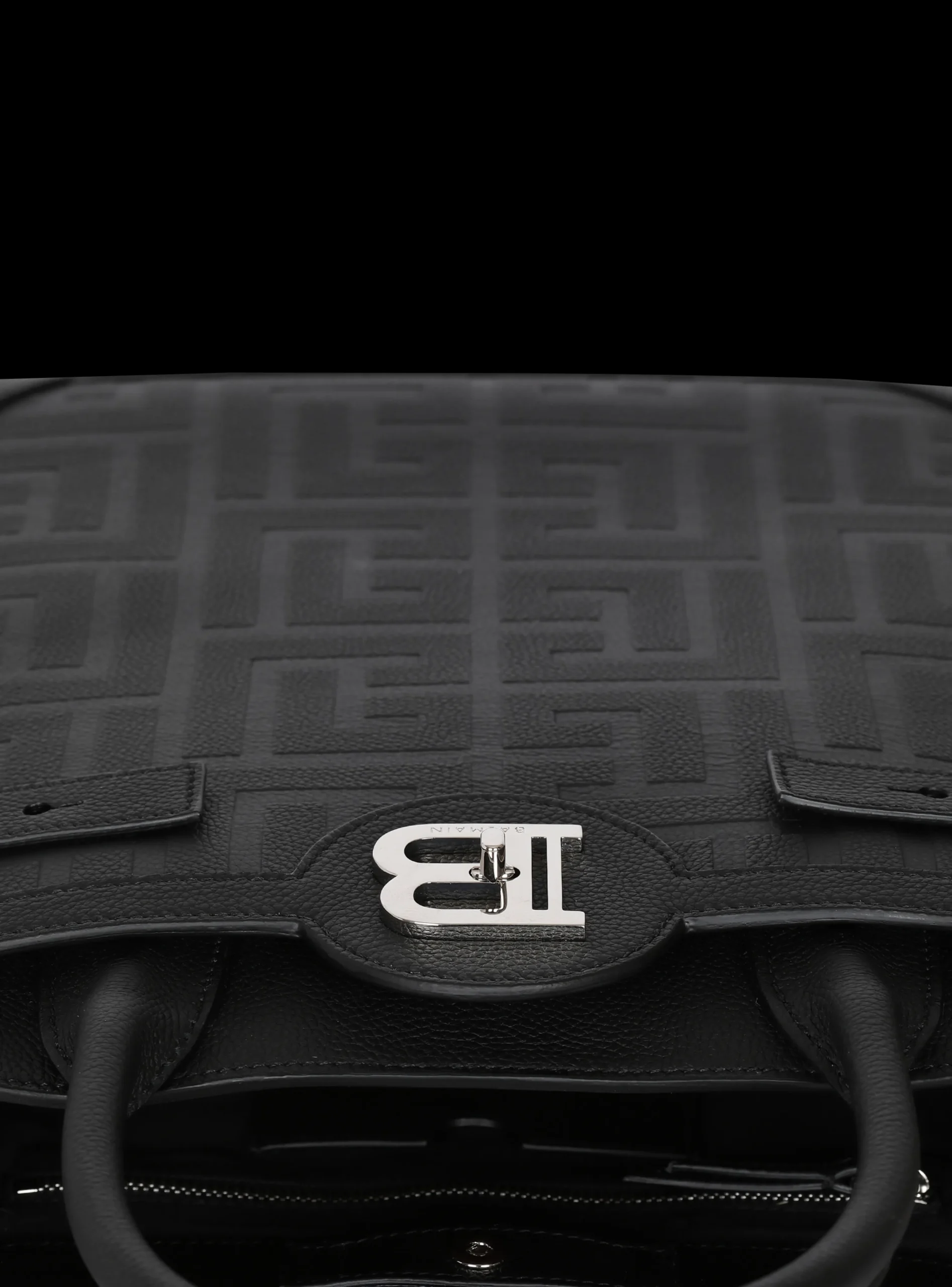 Balmain B-Buzz 36 Monogrammed Canvas And Leather Tote Bag