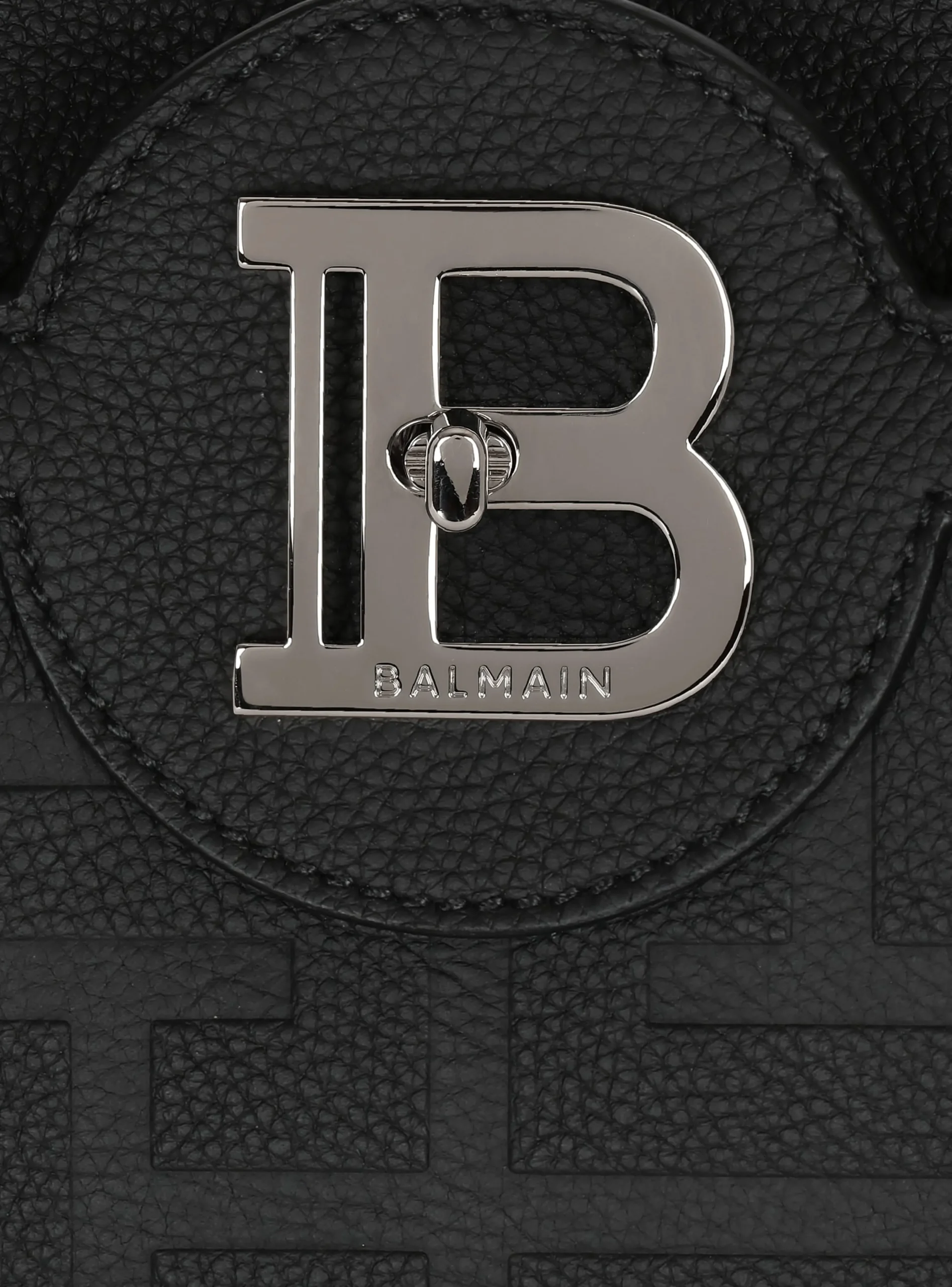 Balmain B-Buzz 36 Monogrammed Canvas And Leather Tote Bag