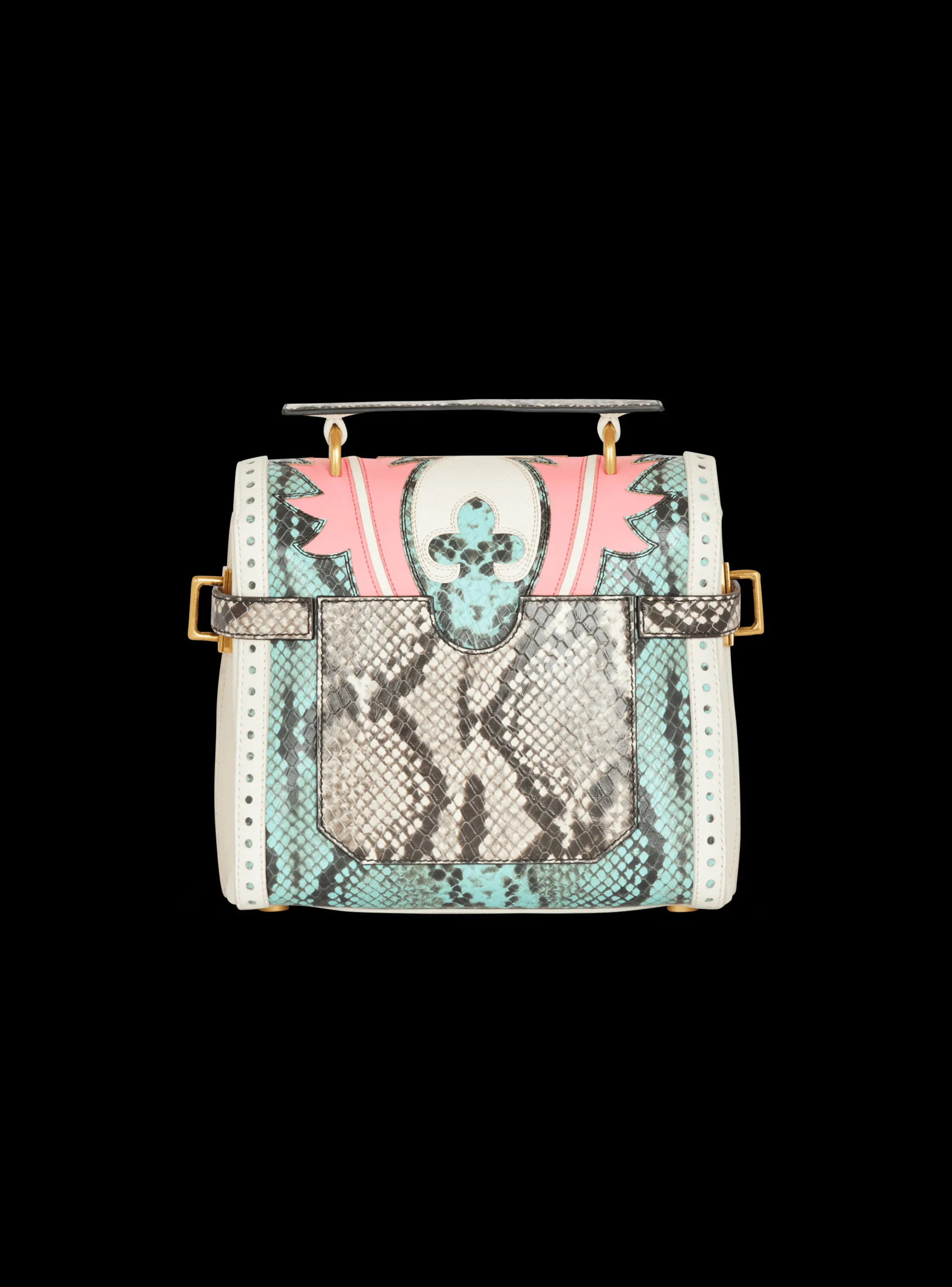 Women Balmain B-Buzz 23 Patchwork Leather Bag