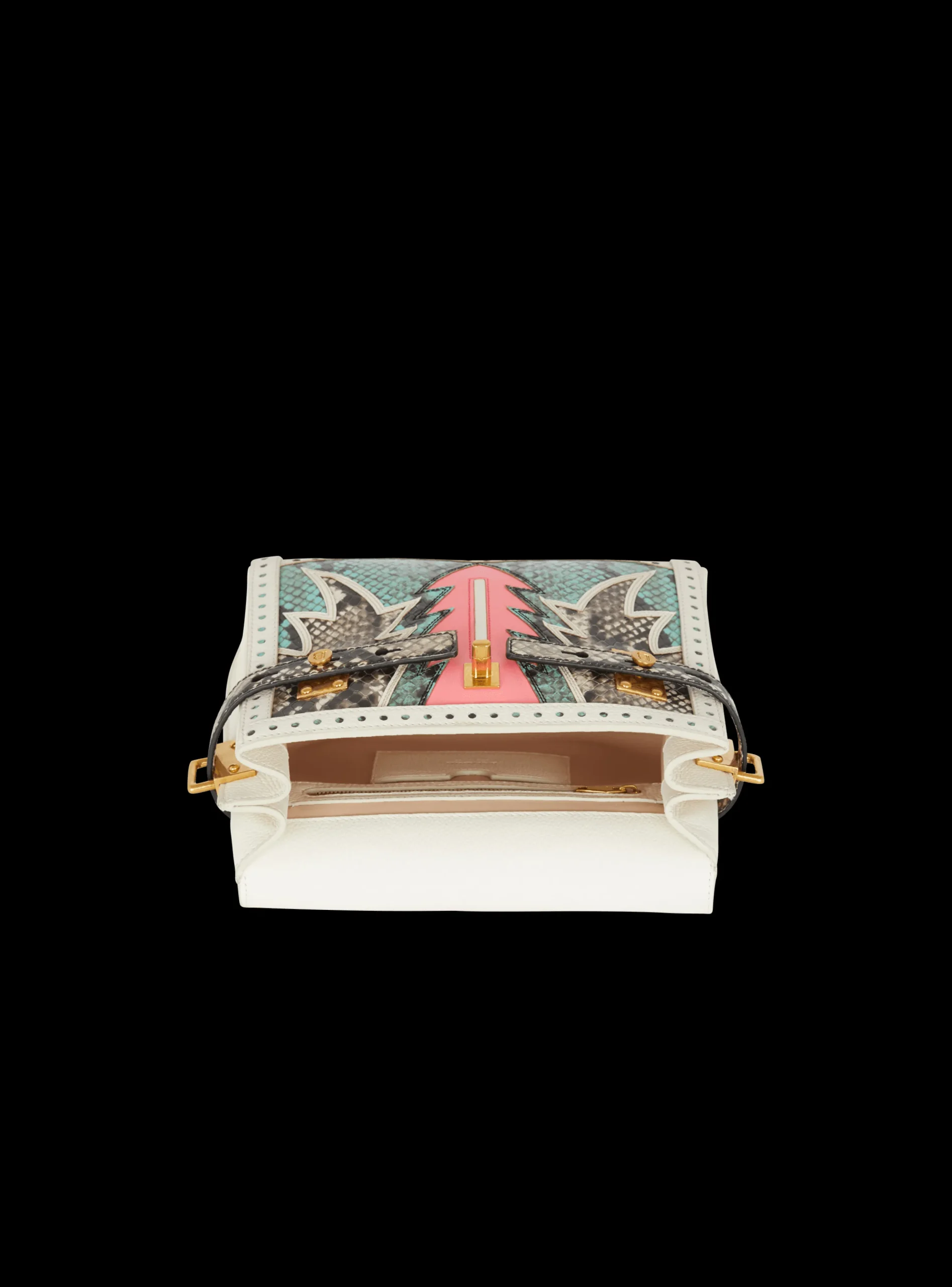 Women Balmain B-Buzz 23 Patchwork Leather Bag