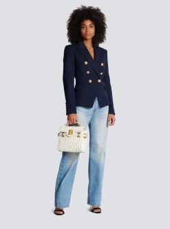 Women Balmain B-Buzz 23 Quilted Leather Bag