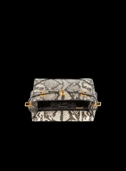 Women Balmain B-Buzz 23 Snakeskin-effect Leather Bag