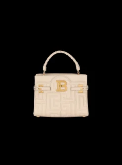 Women Balmain B-Buzz 22 Top Handle Bag In Monogram Quilted Leather