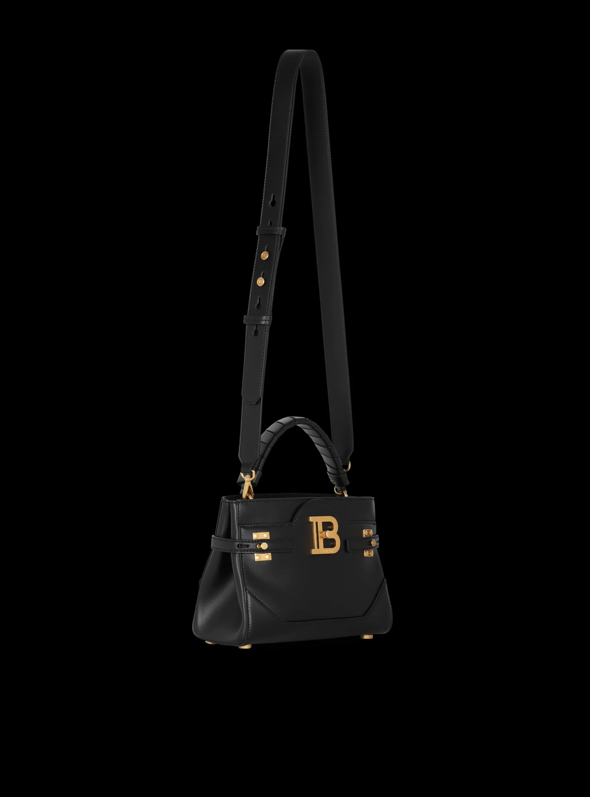 Women Balmain B-Buzz 22 Top Handle Leather Bag