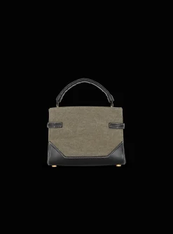 Women Balmain B-Buzz 22 Top-handle Bag In Canvas And Leather