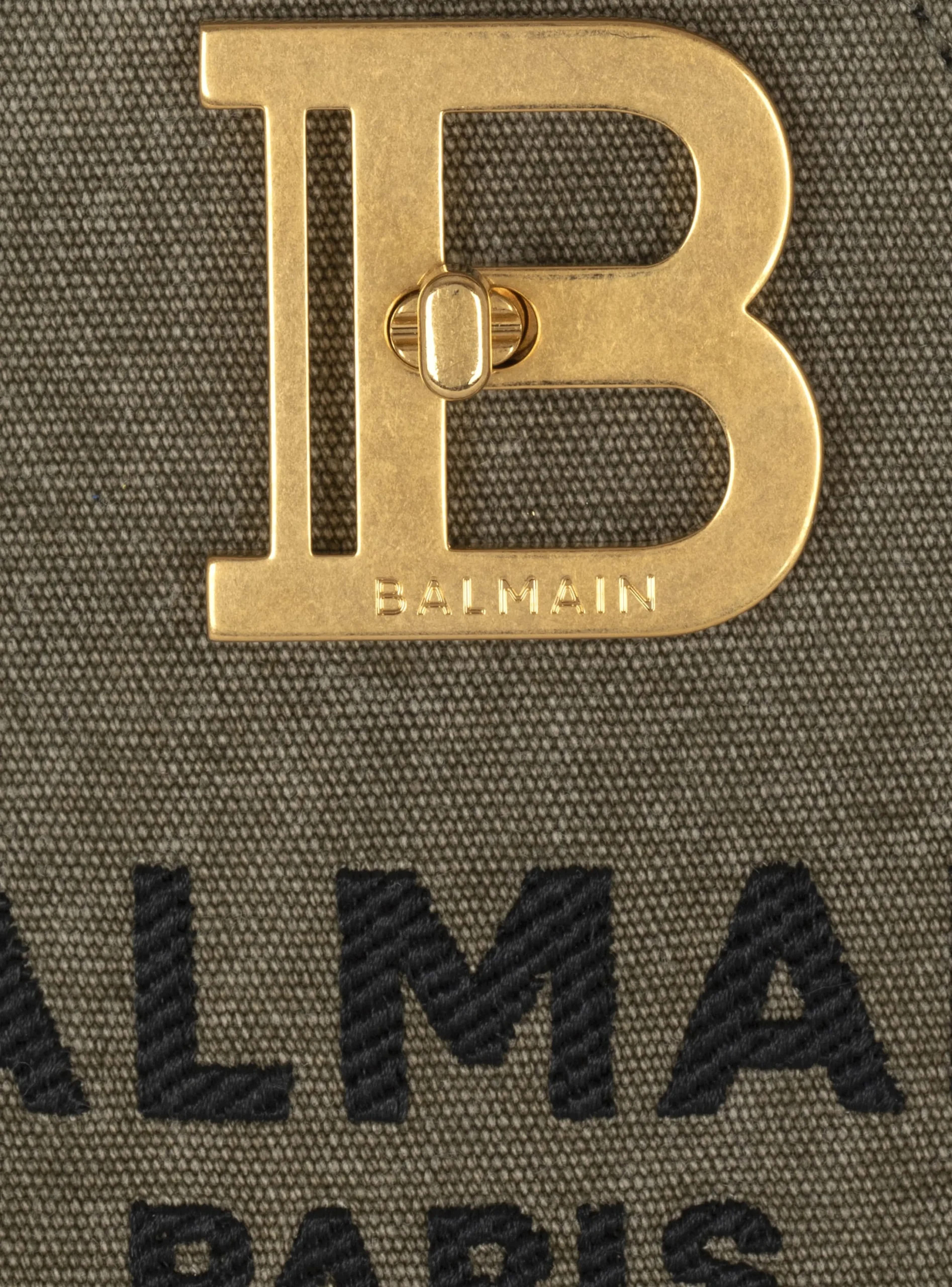 Women Balmain B-Buzz 22 Top-handle Bag In Canvas And Leather