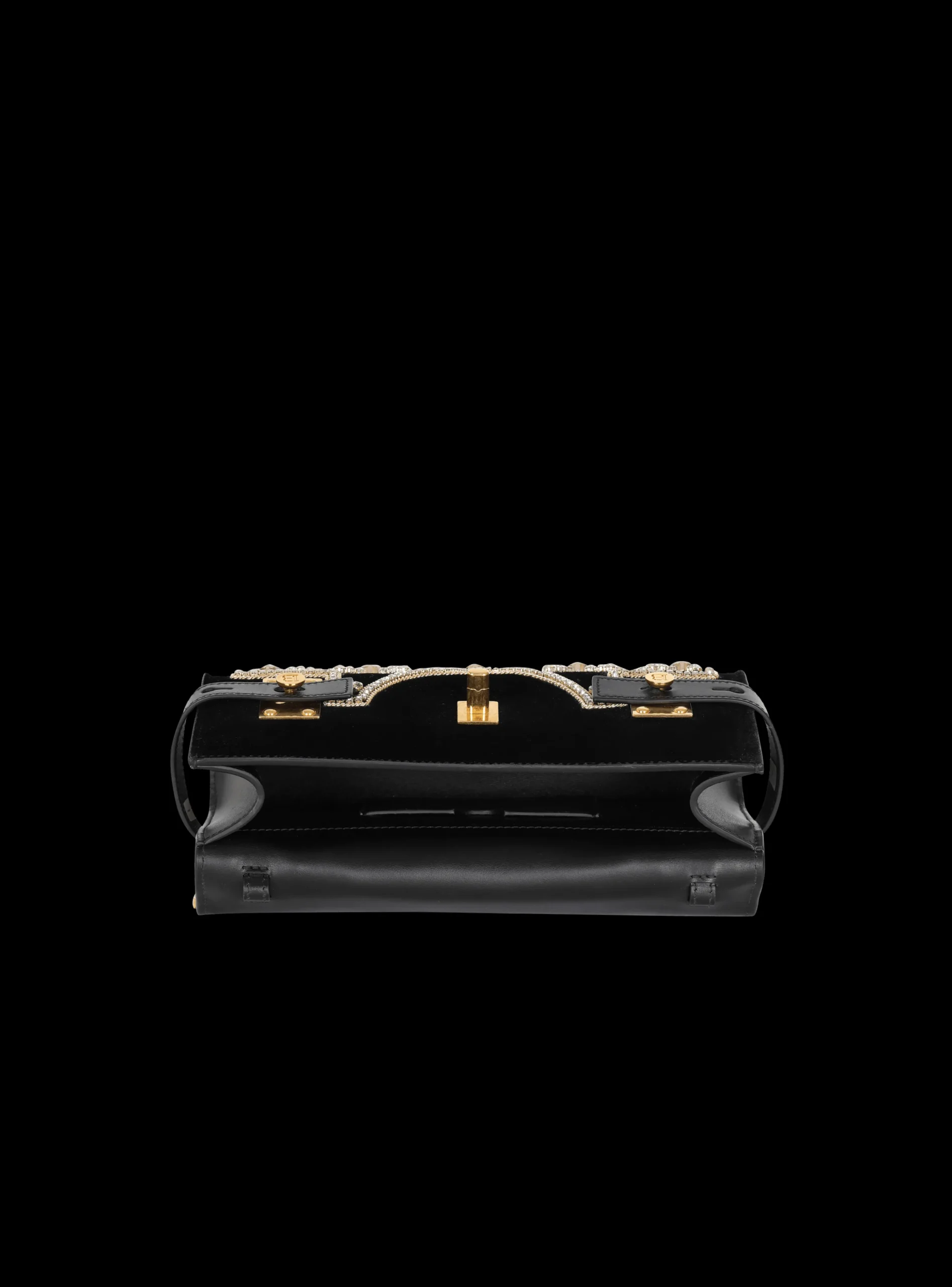 Women Balmain B-Buzz 23 Velvet And Pearl Clutch