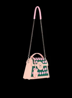 Balmain B-Buzz Dynasty Bag Embroidered With Grid And Roses