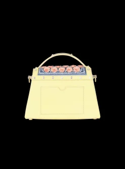 Women Balmain B-Buzz Dynasty Bag Embroidered With Grid And Roses