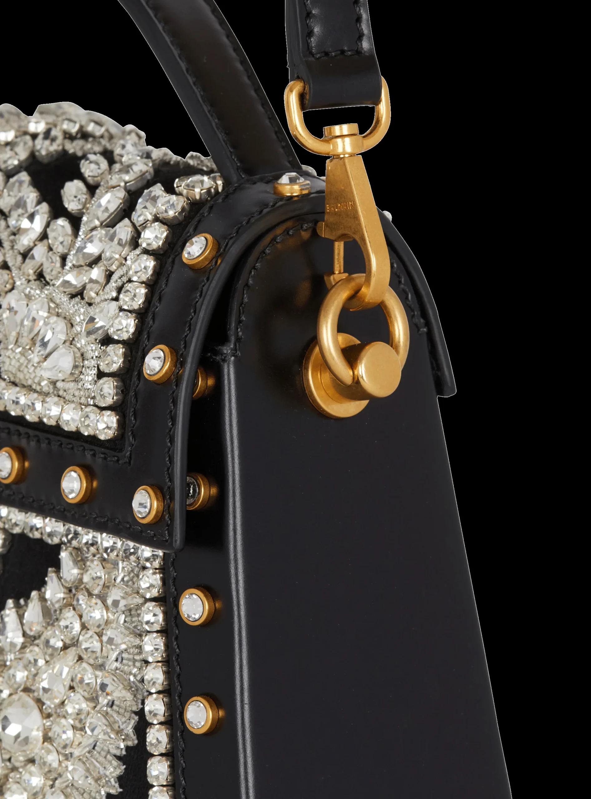 Women Balmain B-Buzz Dynasty Bag In Embroidered Satin