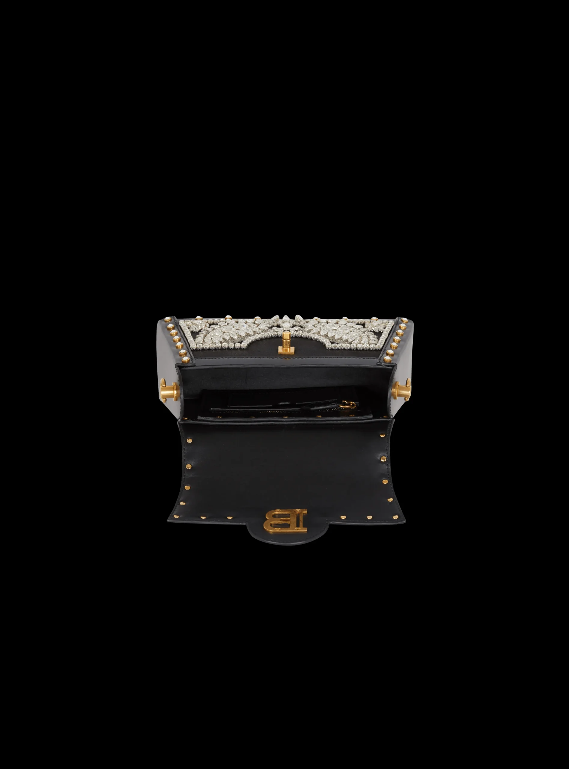 Women Balmain B-Buzz Dynasty Bag In Embroidered Satin