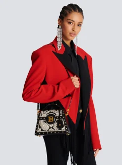 Women Balmain B-Buzz Dynasty Bag In Embroidered Satin