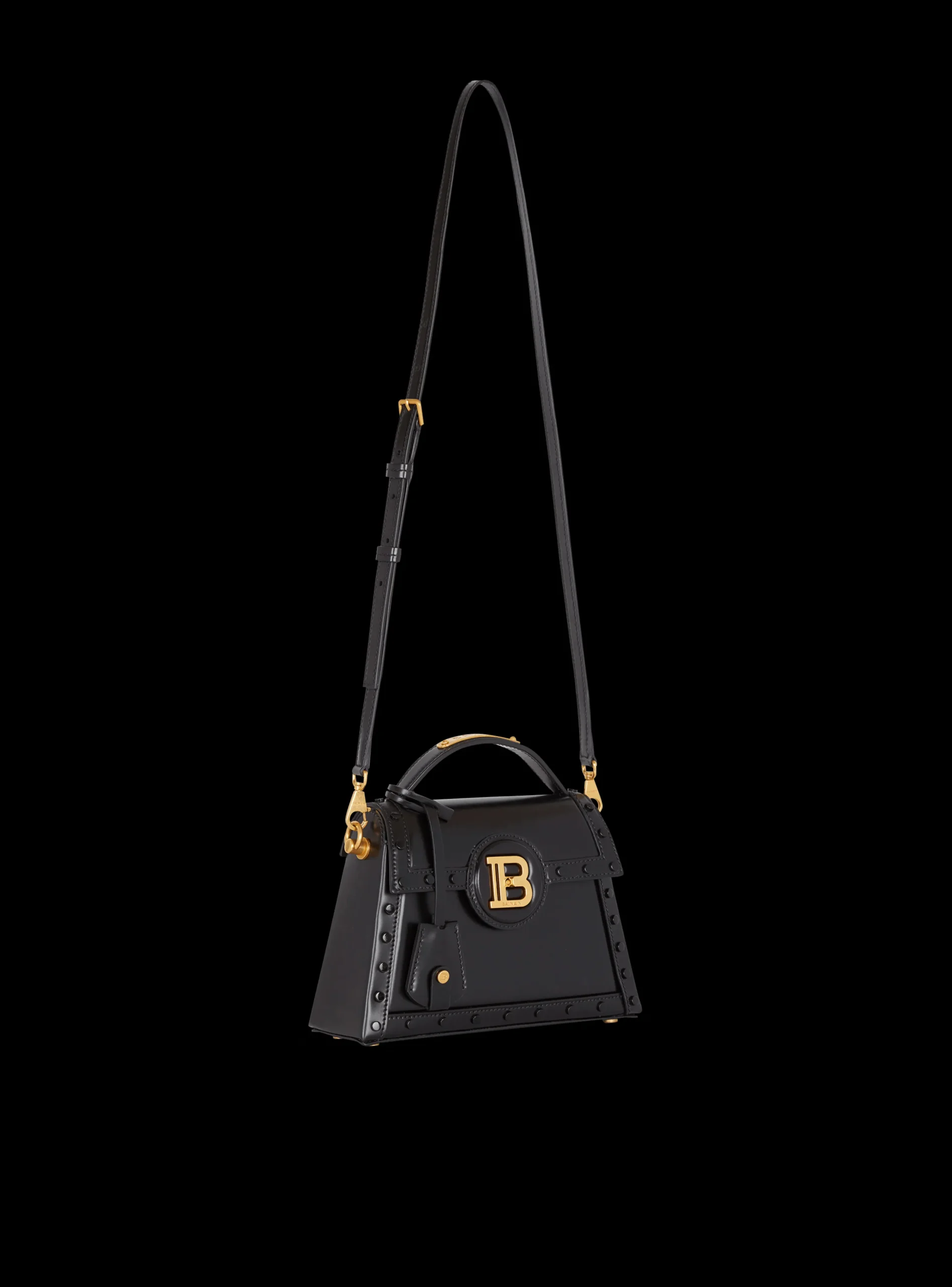 Women Balmain B-Buzz Dynasty Bag In Glazed Leather