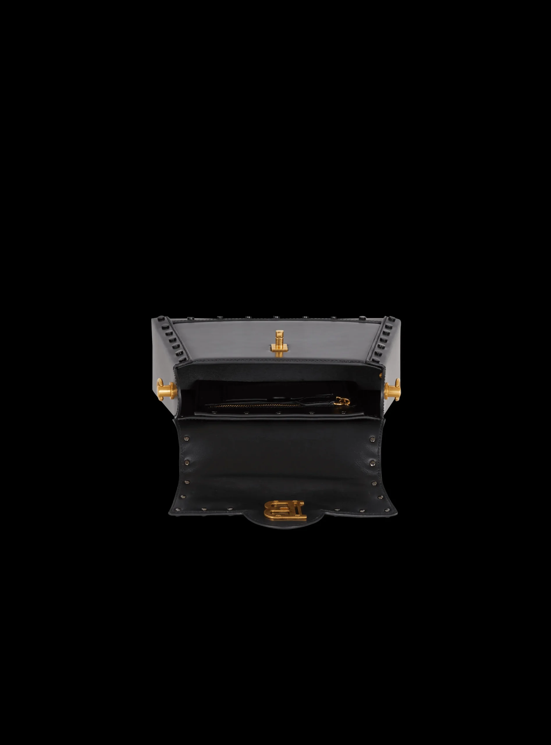 Women Balmain B-Buzz Dynasty Bag In Glazed Leather