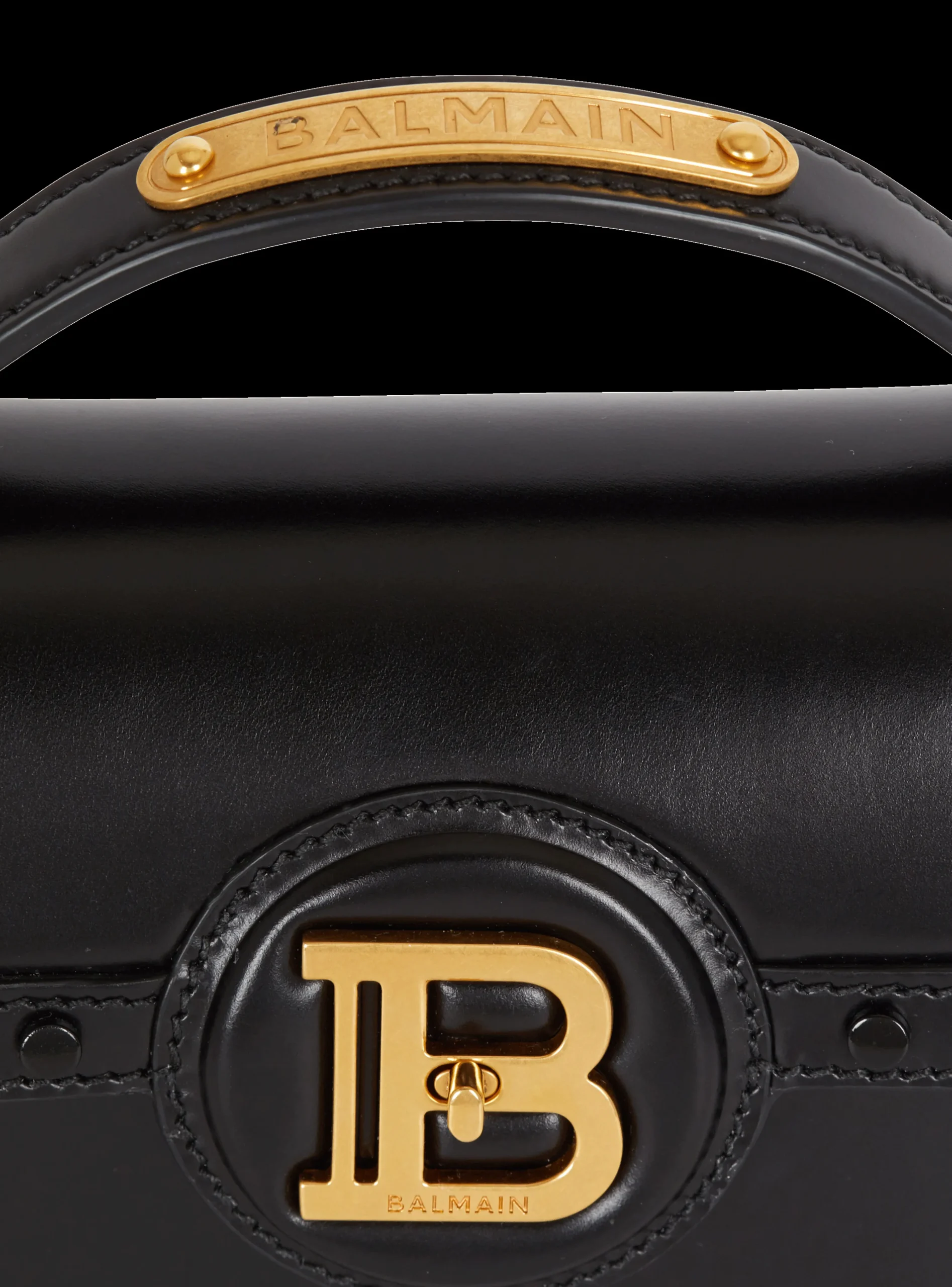 Women Balmain B-Buzz Dynasty Bag In Glazed Leather