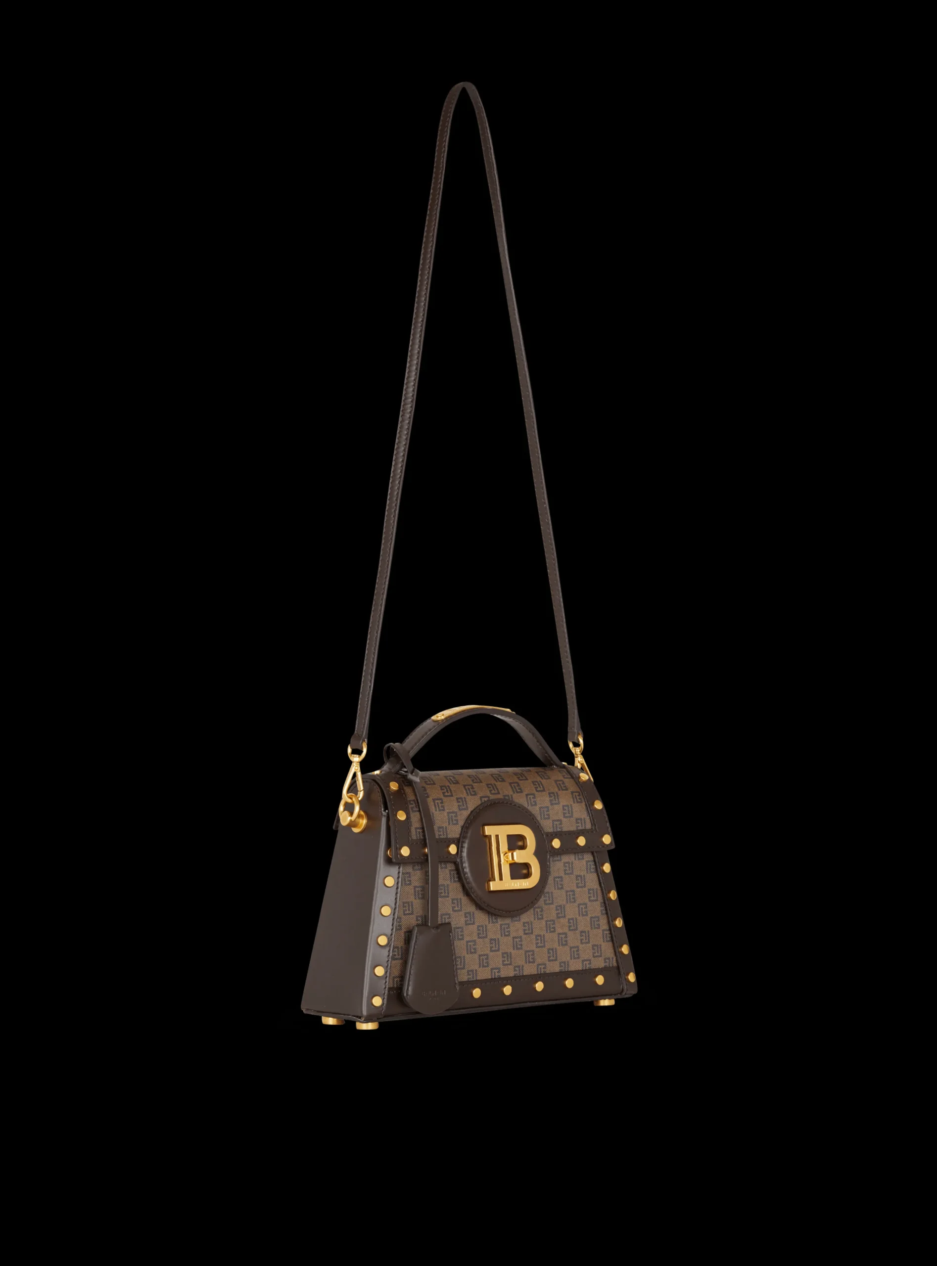 Women Balmain B-Buzz Dynasty Bag In Mini Monogram Canvas
