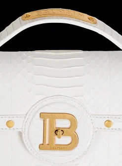 Women Balmain B-Buzz Dynasty Bag In Snakeskin Leather