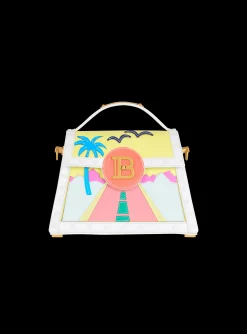 Women Balmain B-Buzz Dynasty Calfskin And Postcard Patchwork Bag