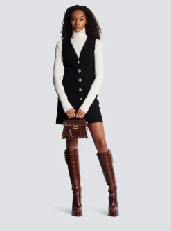 Women Balmain B-Buzz Dynasty Karung Leather Bag
