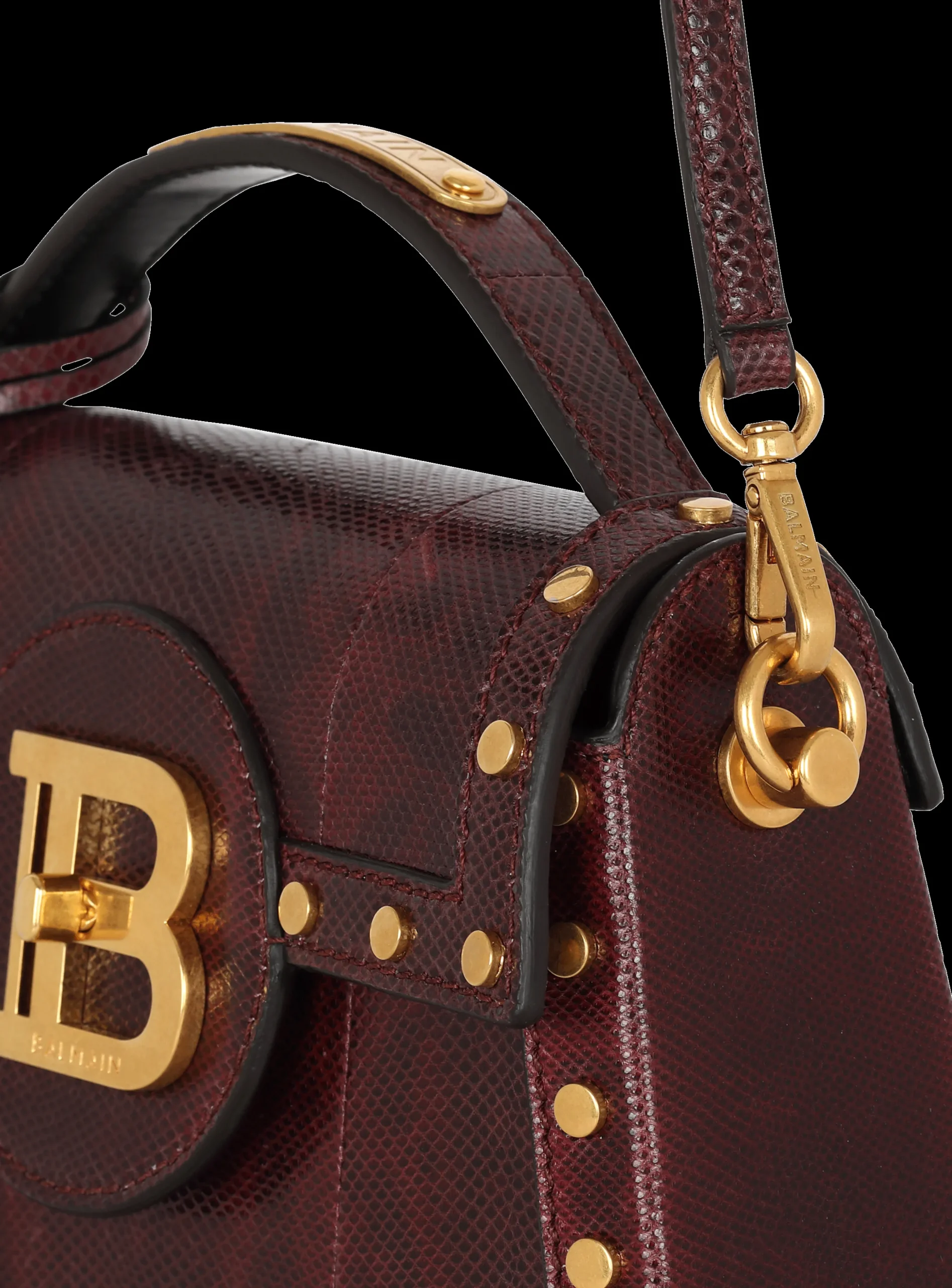 Women Balmain B-Buzz Dynasty Karung Leather Bag