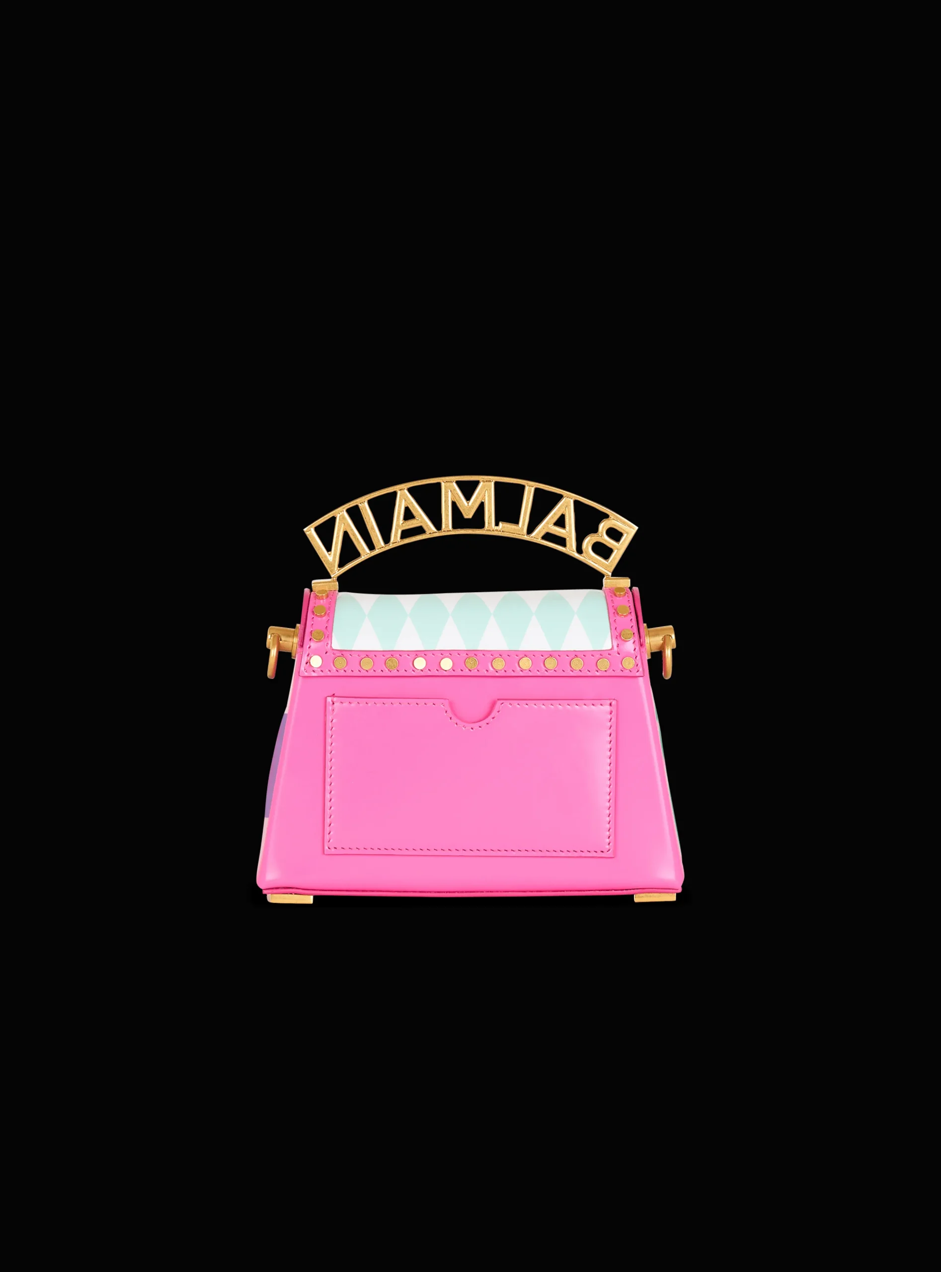 Women Balmain B-Buzz Dynasty Small Bag In Printed Calfskin