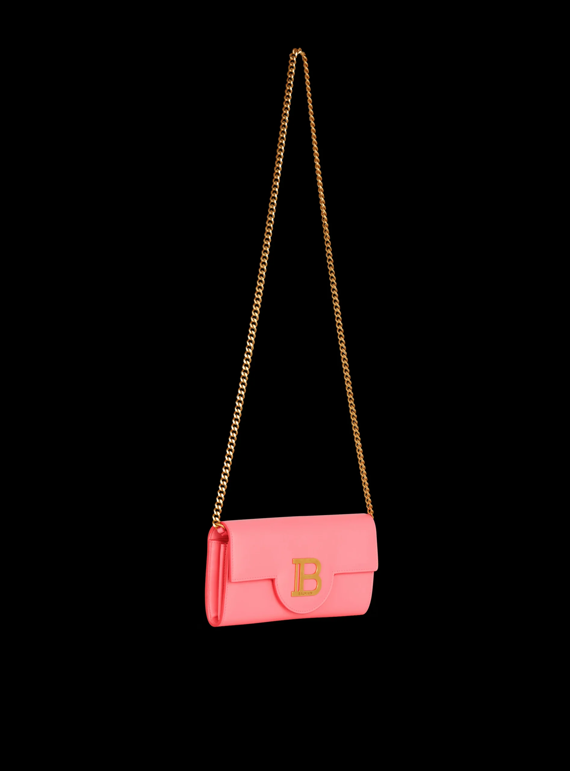 Women Balmain B-Buzz Grained Leather Wallet
