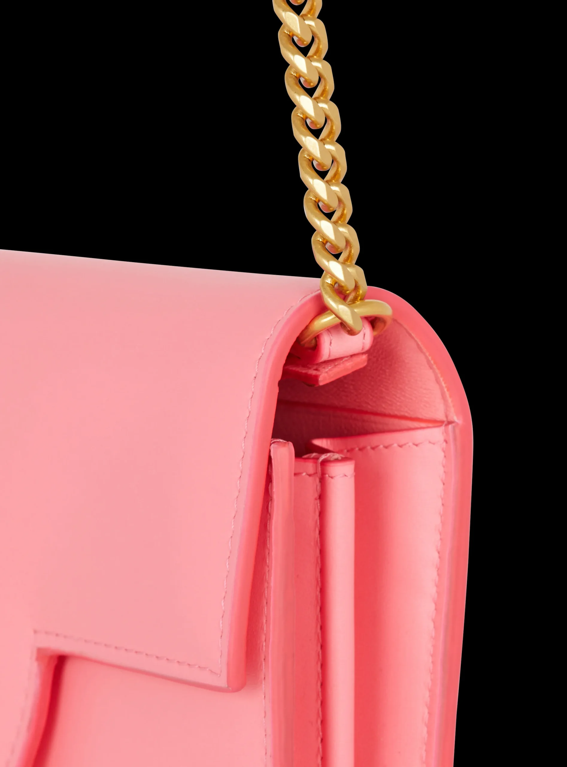 Women Balmain B-Buzz Grained Leather Wallet