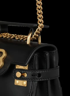 Women Balmain B-Buzz Mini 12 Leather Bag