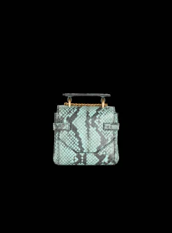 Women Balmain B-Buzz Mini 12 Snakeskin-effect Leather Mini Bag