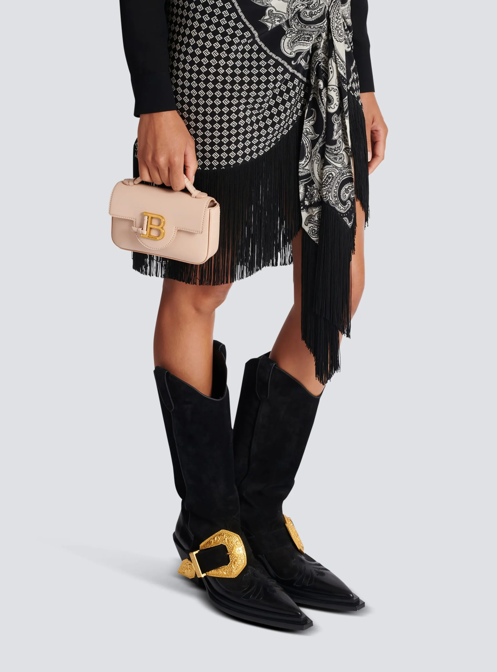Women Balmain B-Buzz Mini Leather Bag