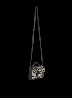 Women Balmain B-Buzz Mini Monogrammed Jacquard Bag